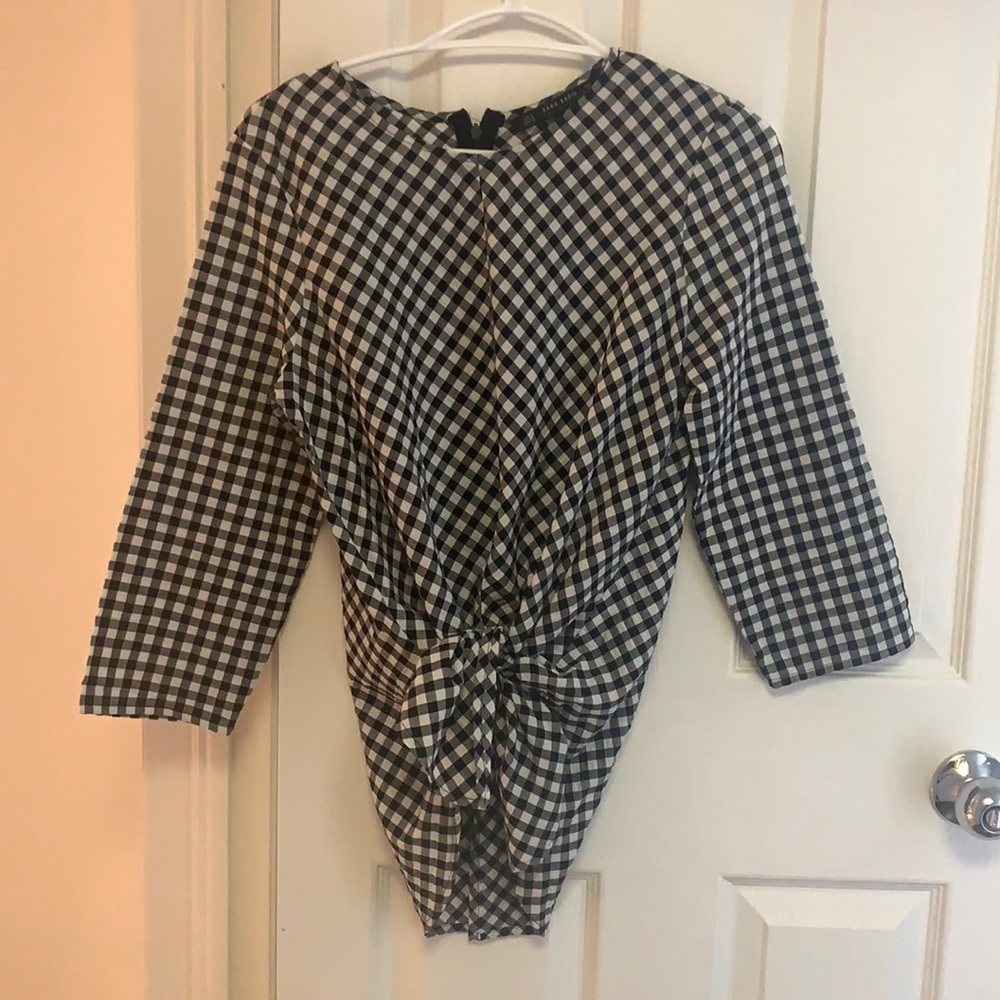 Zara Gingham Top